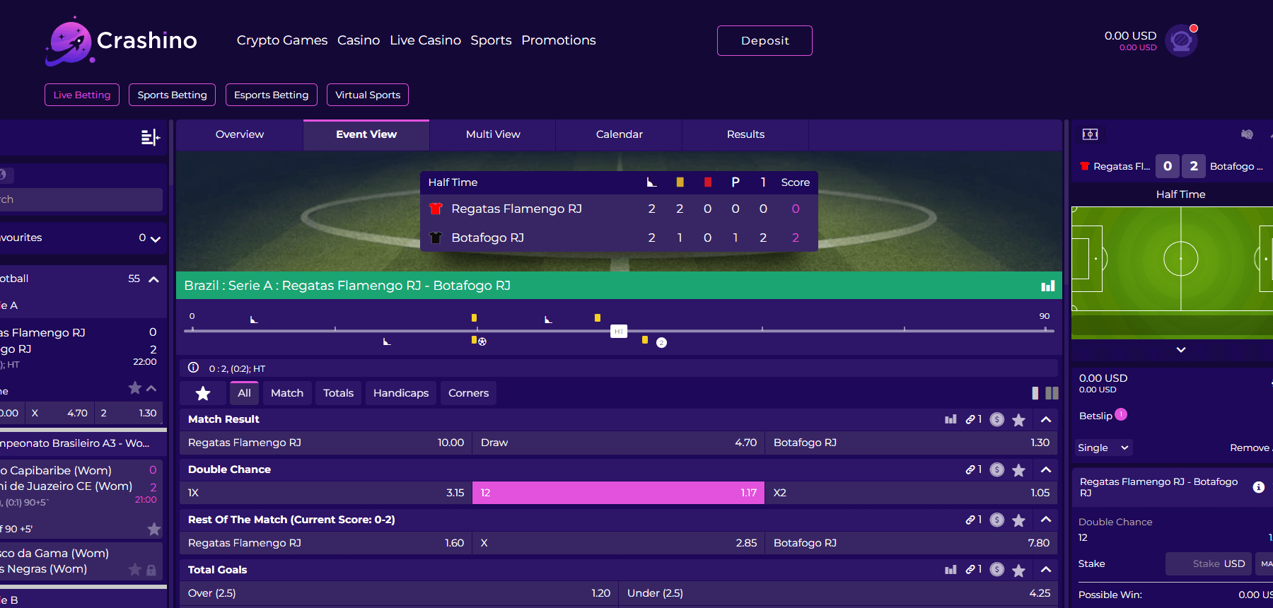 Crashinoスポーツベッティングページ