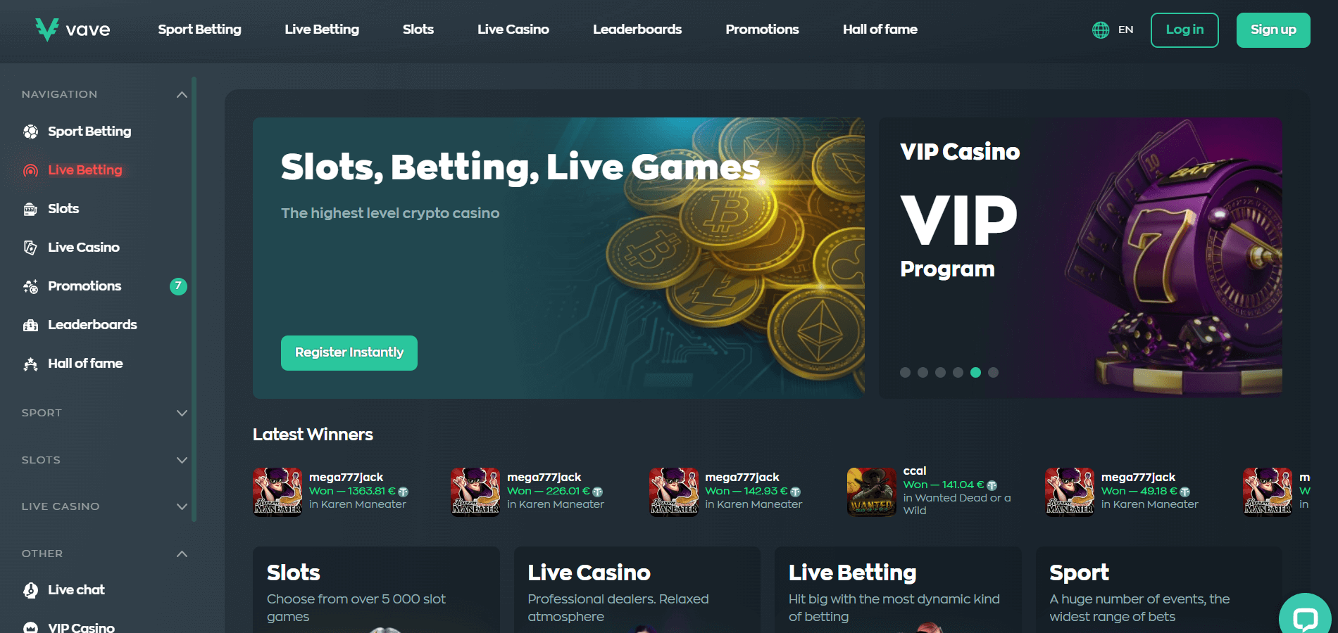 Vaveのホームページ