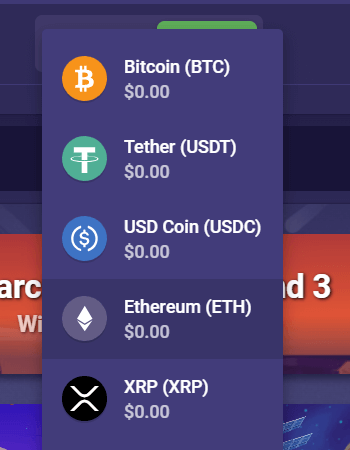 Roobet入金ページ