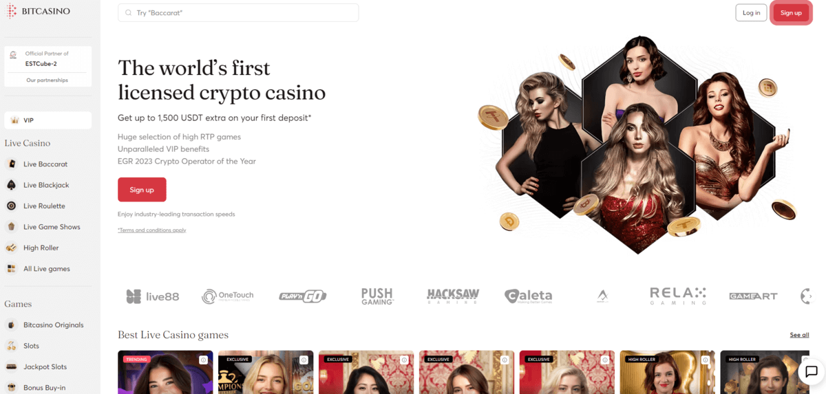 Bitcasinoホームページ