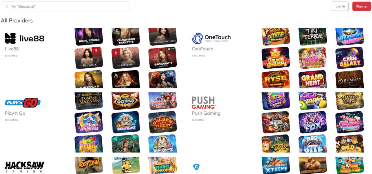 Bitcasinoソフトウェアプロバイダー