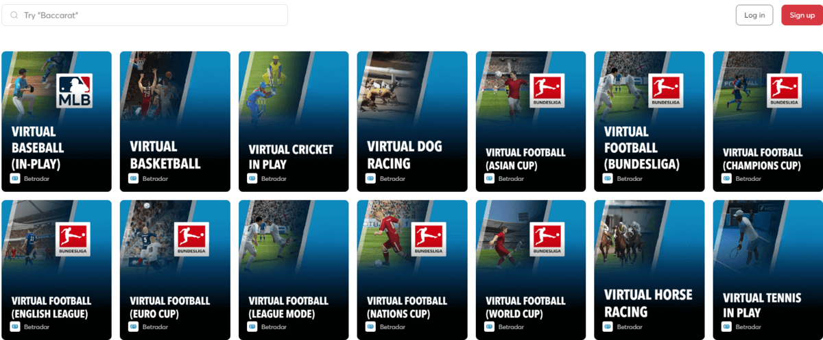 Bitcasinoバーチャルスポーツ