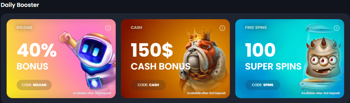 Bitkingzデイリーブースターボーナス