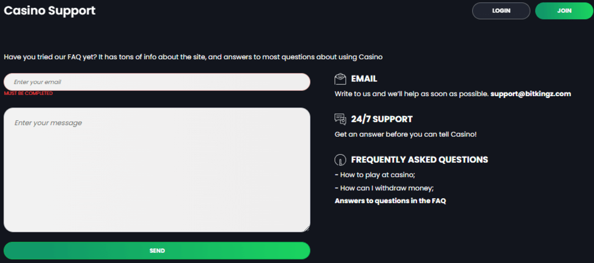 Bitkingzメールサポート