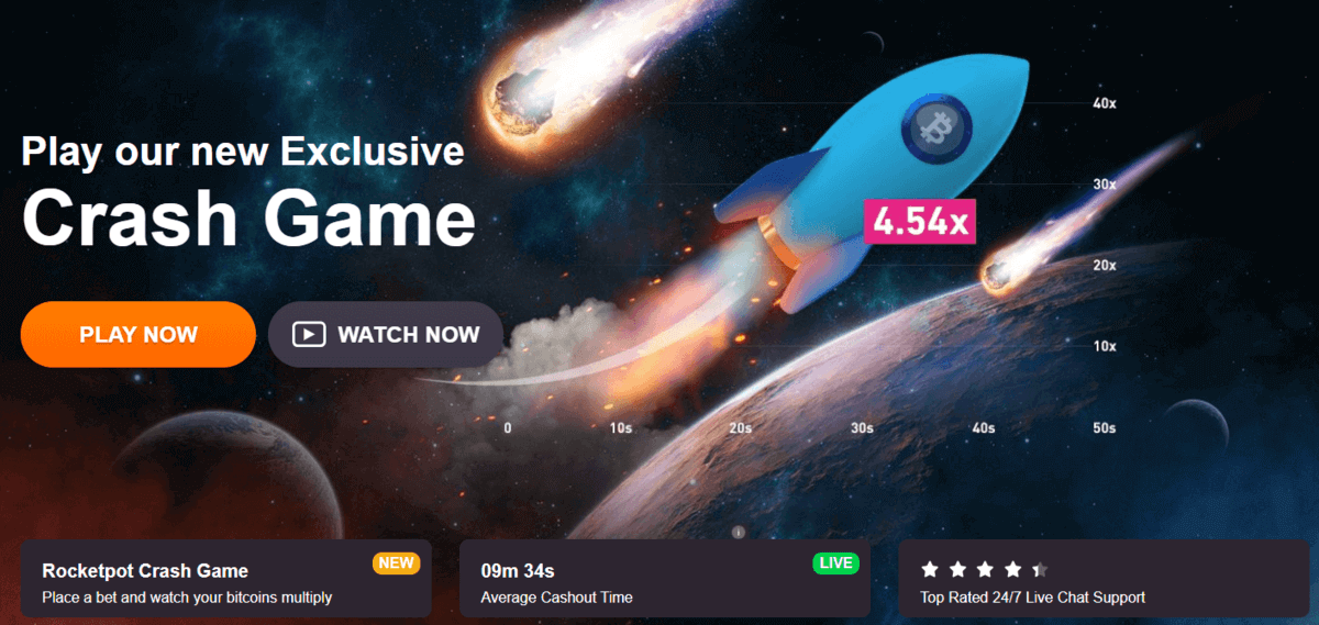 Rocketpot クラッシュゲーム