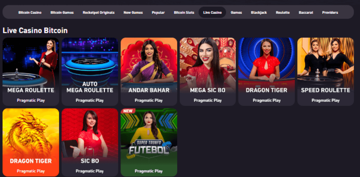 Rocketpot ライブカジノ